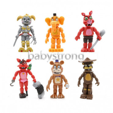 Колекція 5 ночей з Фредді 6 шт. Фігурки 10 СМ Фнаф Аніматроніки Fnaf